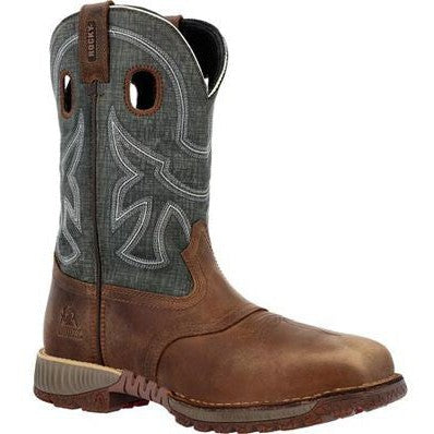 Rocky Men's Hi Wire 11 ST Waterproof Western Work Boot -Brown- RKW0426