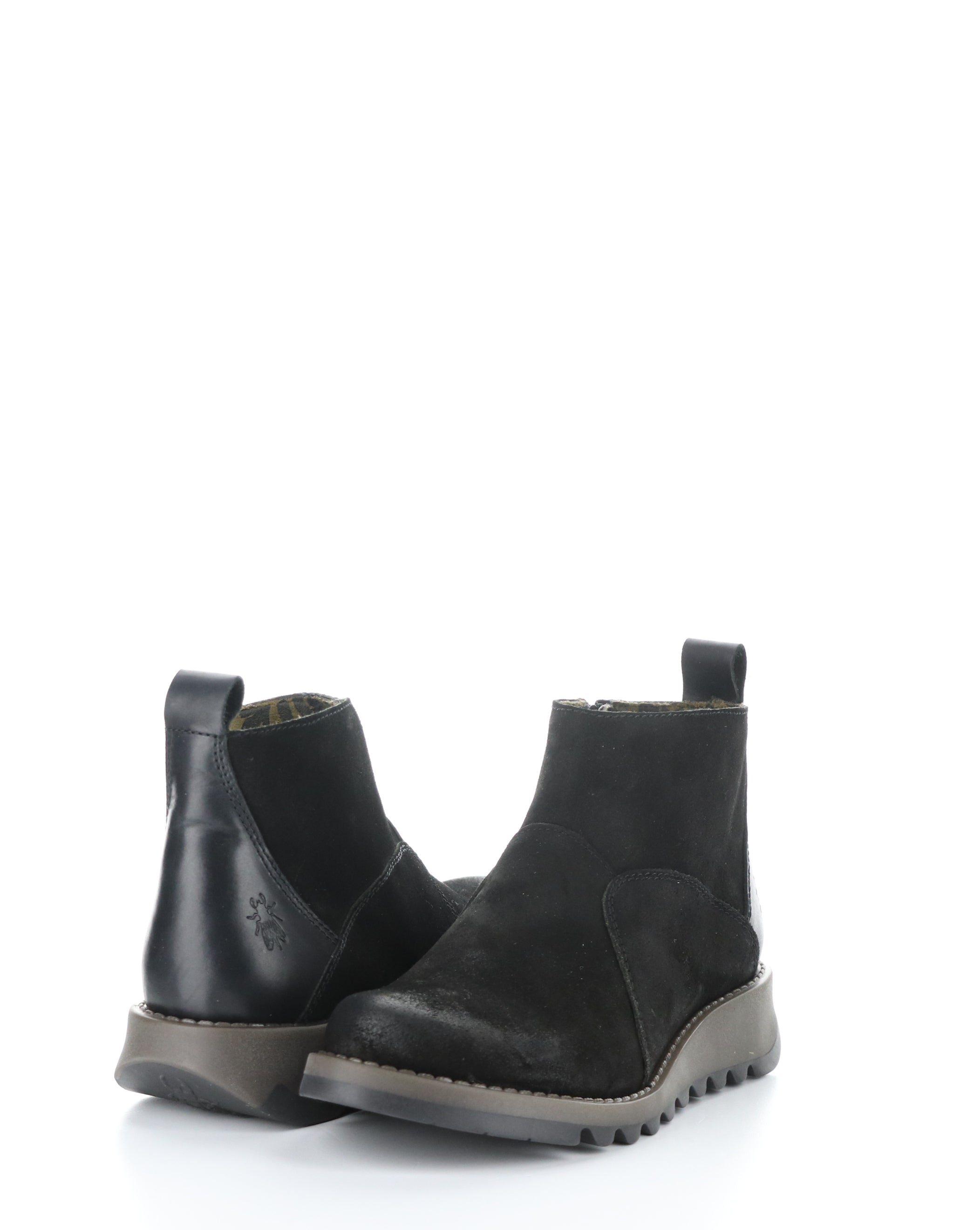 SELY918FLY 004 BLACK Round Toe Boots