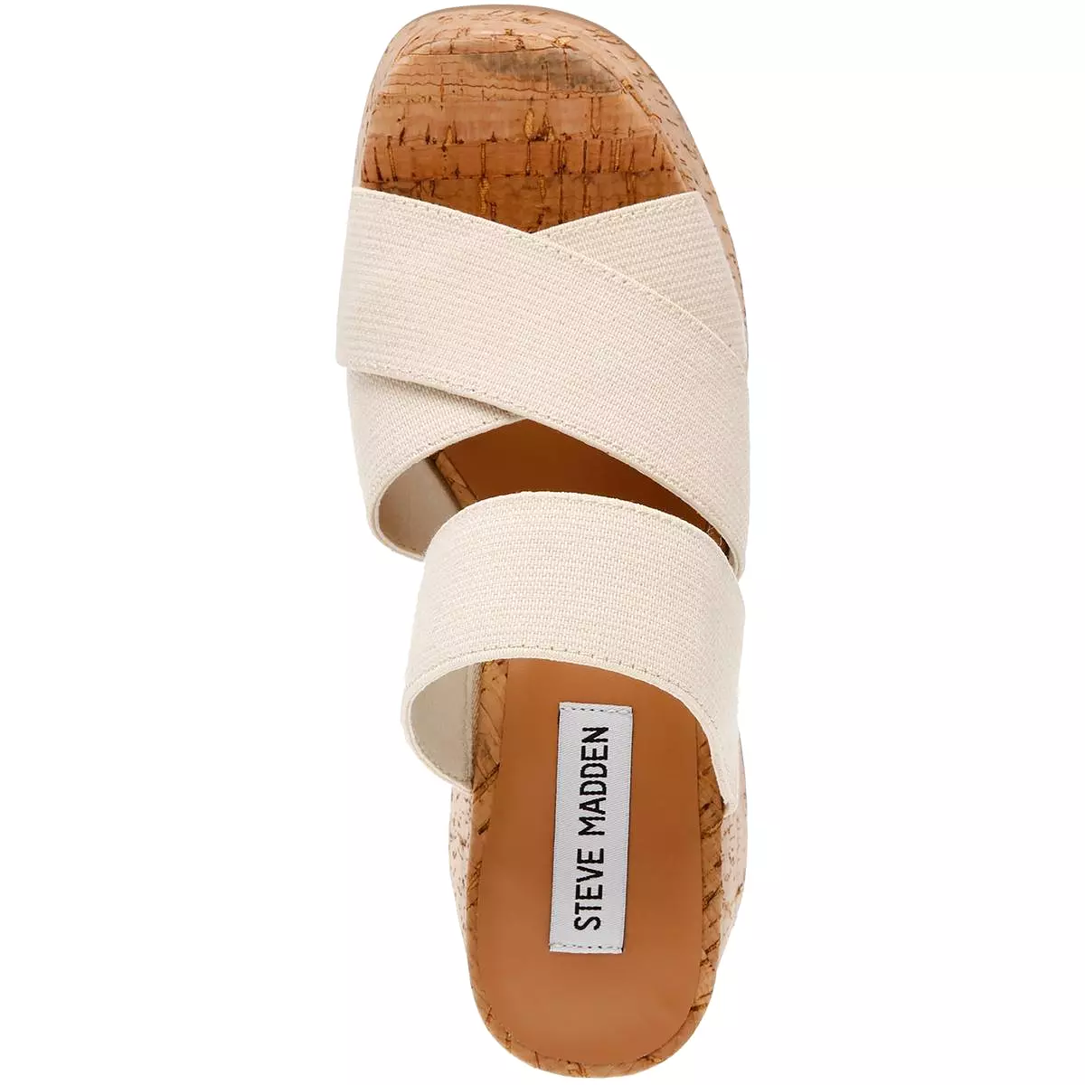 Steve Madden Womens Deo Cork Slip On Platform Sandals