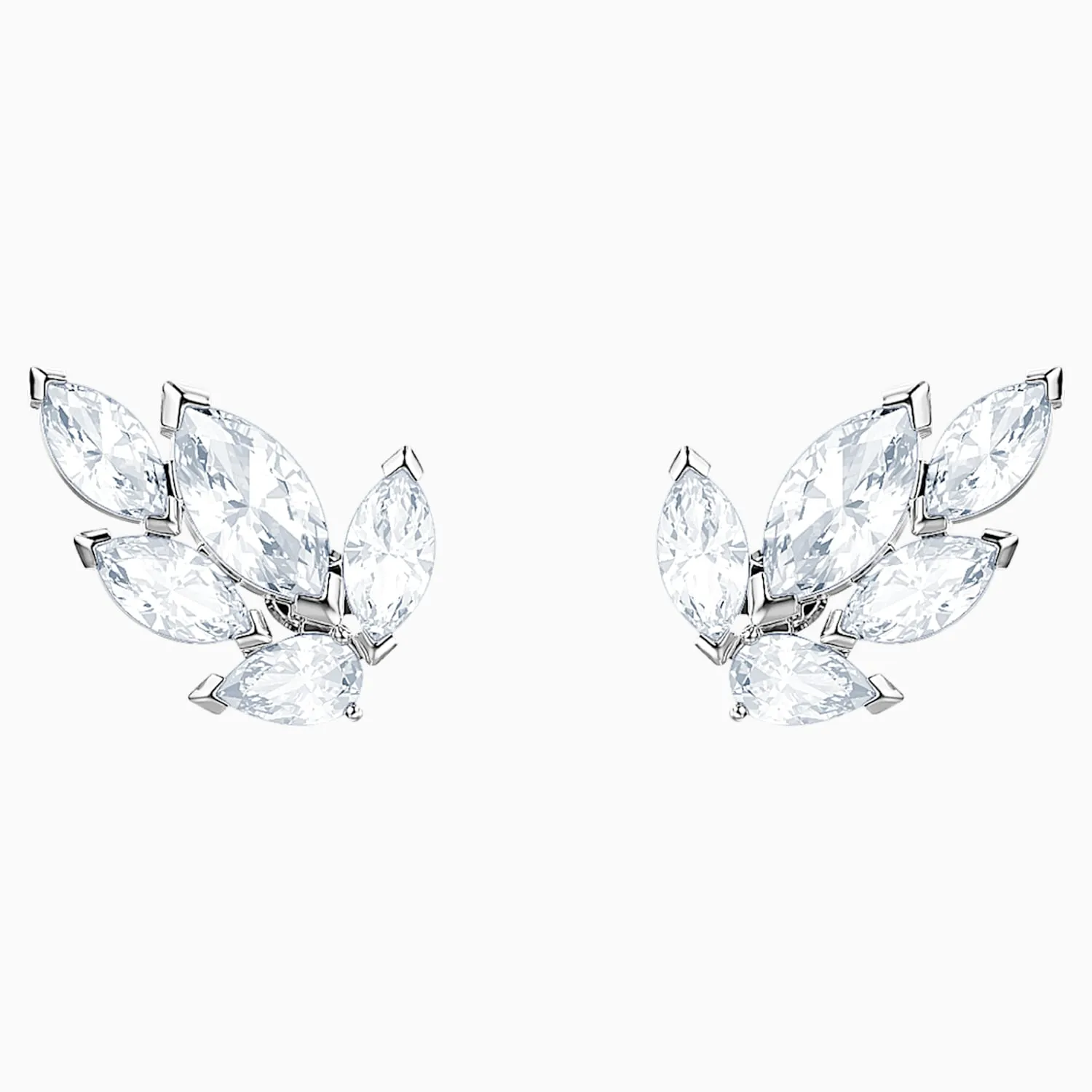 Swarovski Crystal Jewelry LOUISON STUD PIERCED EARRINGS, White, Rhodium -5446025