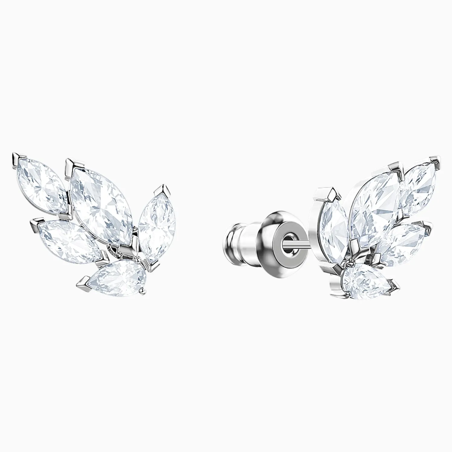 Swarovski Crystal Jewelry LOUISON STUD PIERCED EARRINGS, White, Rhodium -5446025