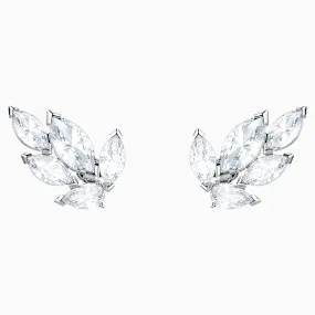 Swarovski Crystal Jewelry LOUISON STUD PIERCED EARRINGS, White, Rhodium -5446025