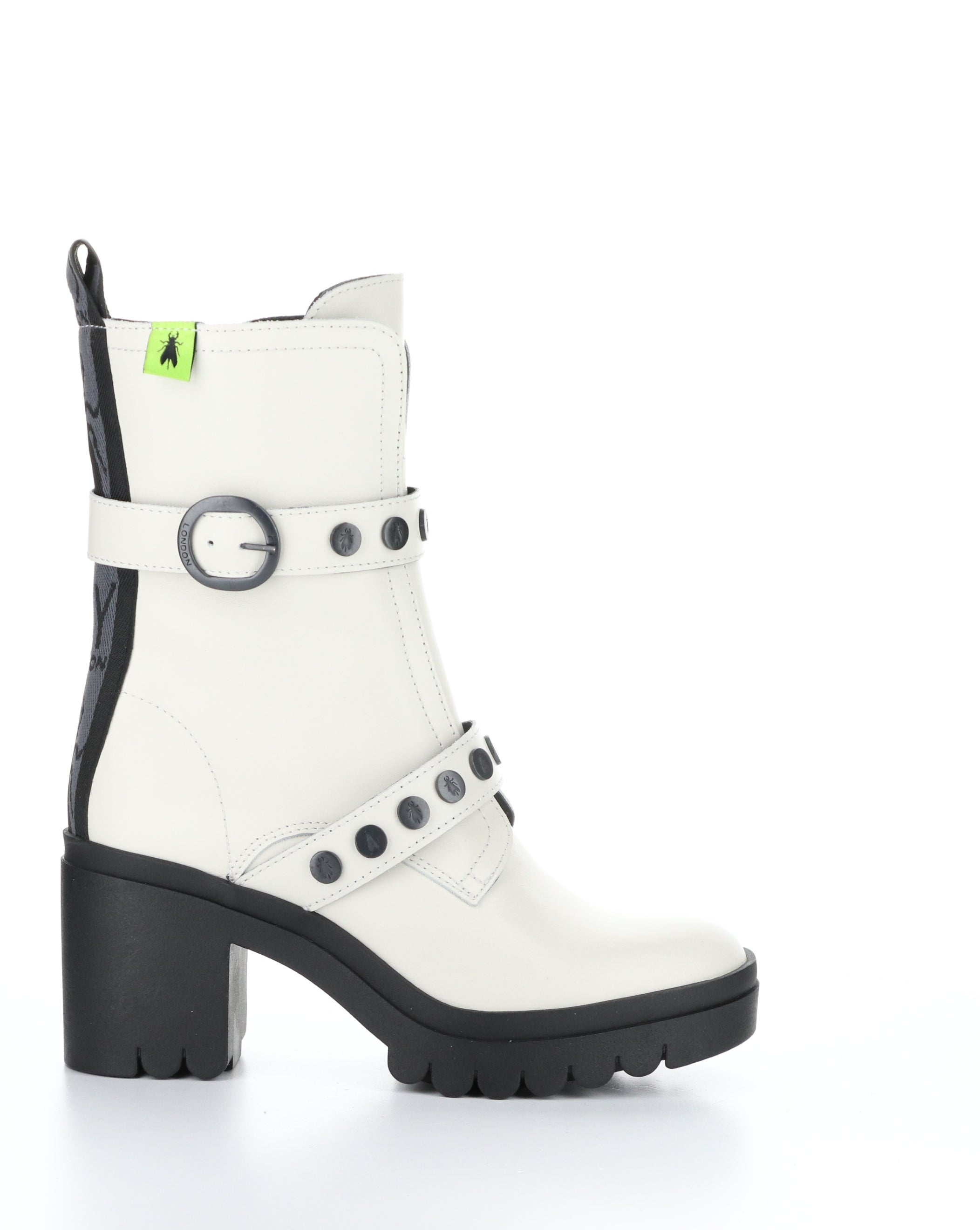 TAMA888FLY 001 OFF WHITE Round Toe Boots