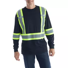 Terra Hi-Vis Long Sleeve Work Shirt  116525BK - Black