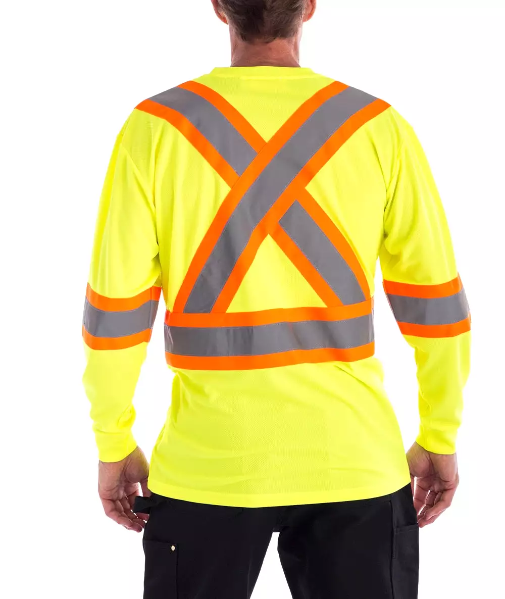 Terra Hi Vis Long Sleeve Work Shirt 116525yl - Yellow