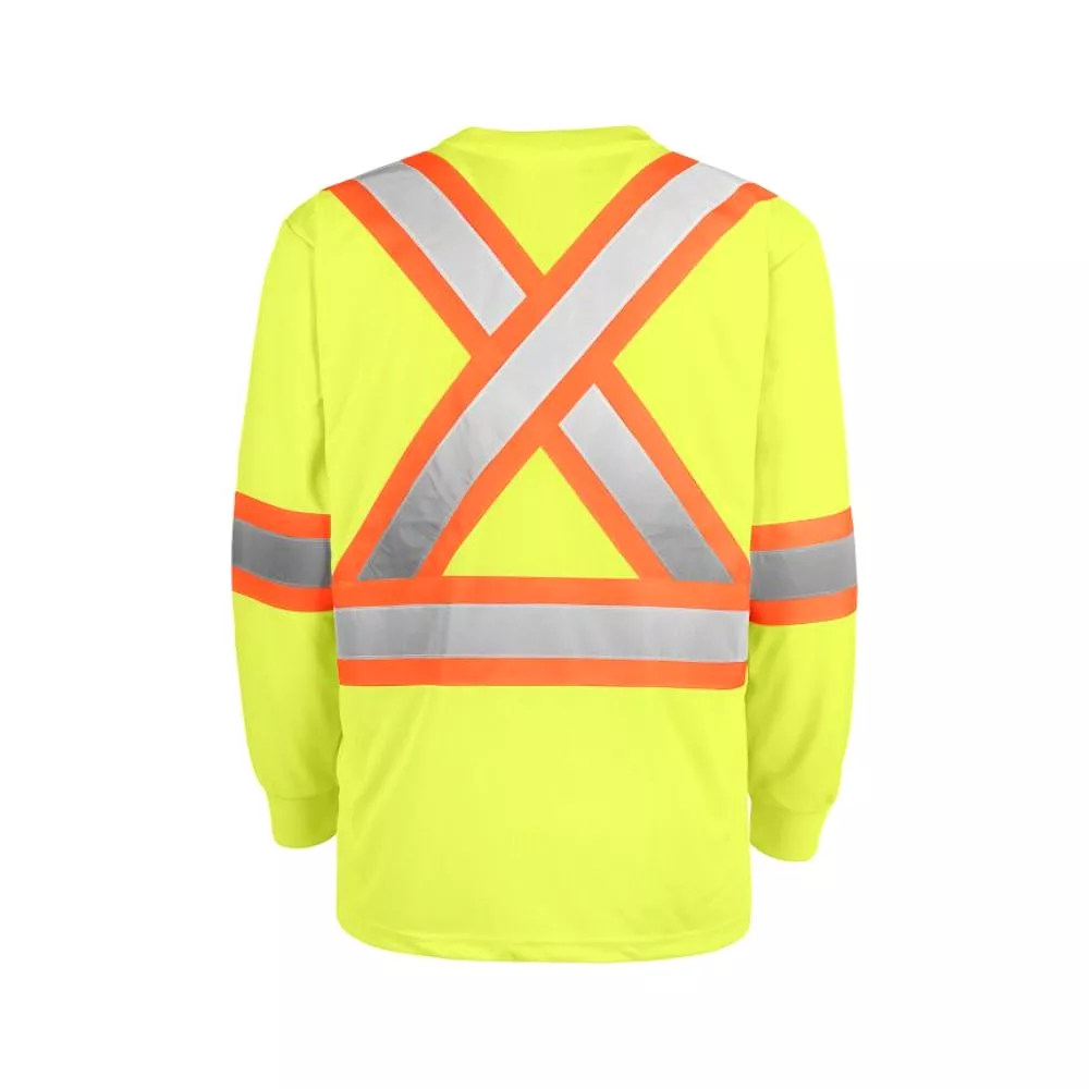 Terra Hi Vis Long Sleeve Work Shirt 116525yl - Yellow