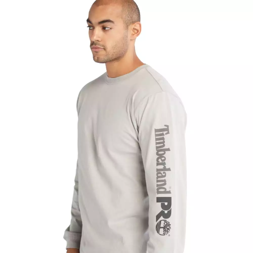 Timberland PRO Men's Core Logo Long-Sleeve T-Shirt - Grey