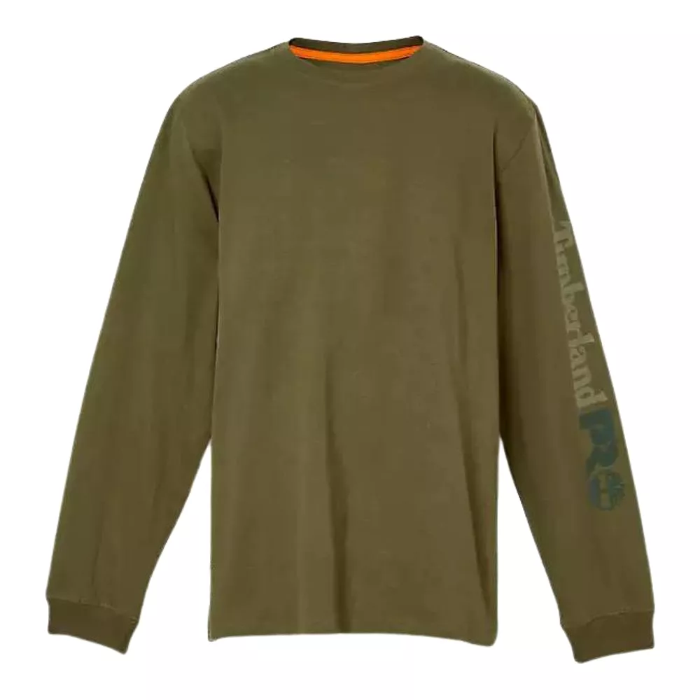 Timberland PRO Men's Core Logo Long-Sleeve T-Shirt - Olive