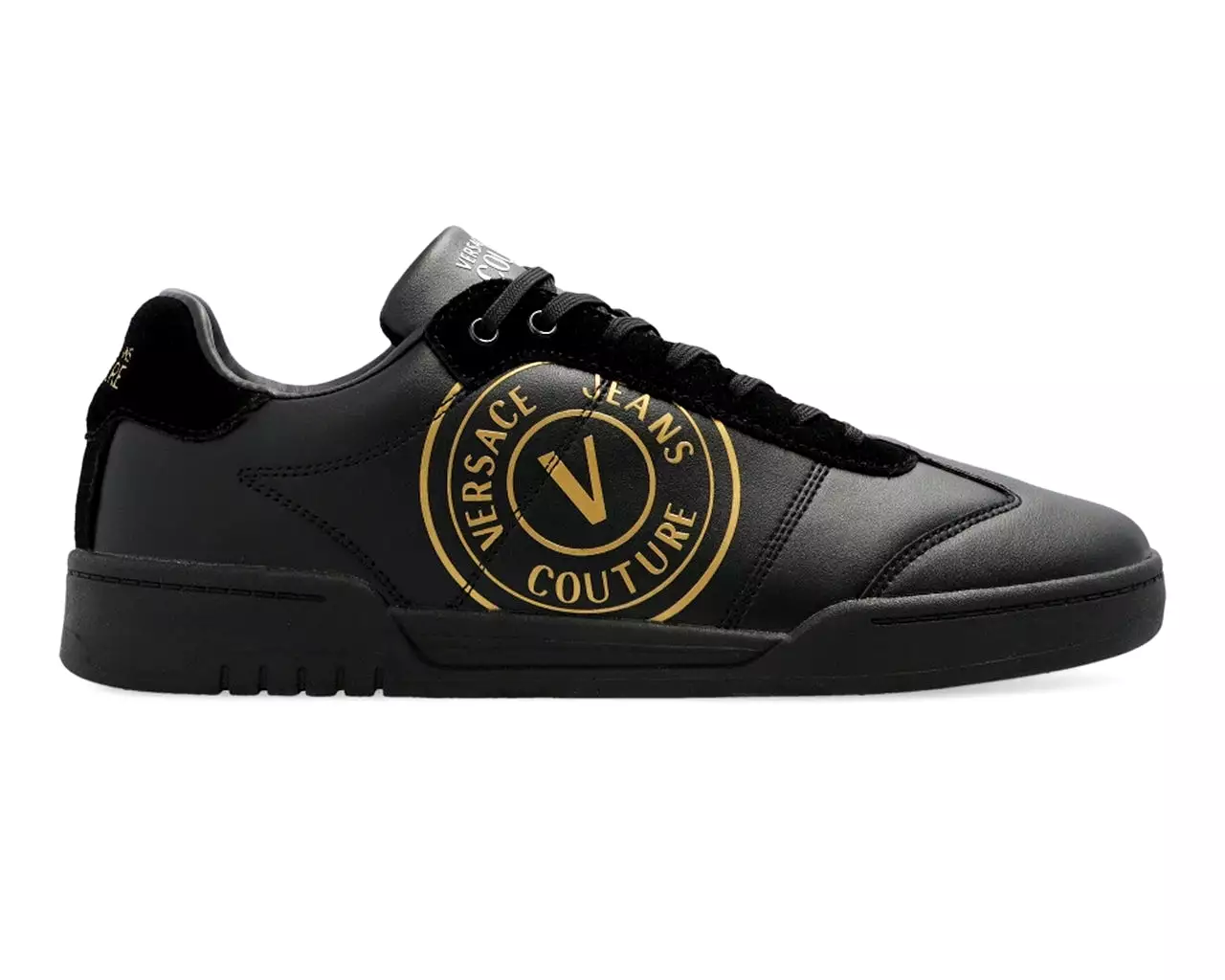 Versace Jeans Couture 73YA3SD1 ZP080 Leather Trainers Black