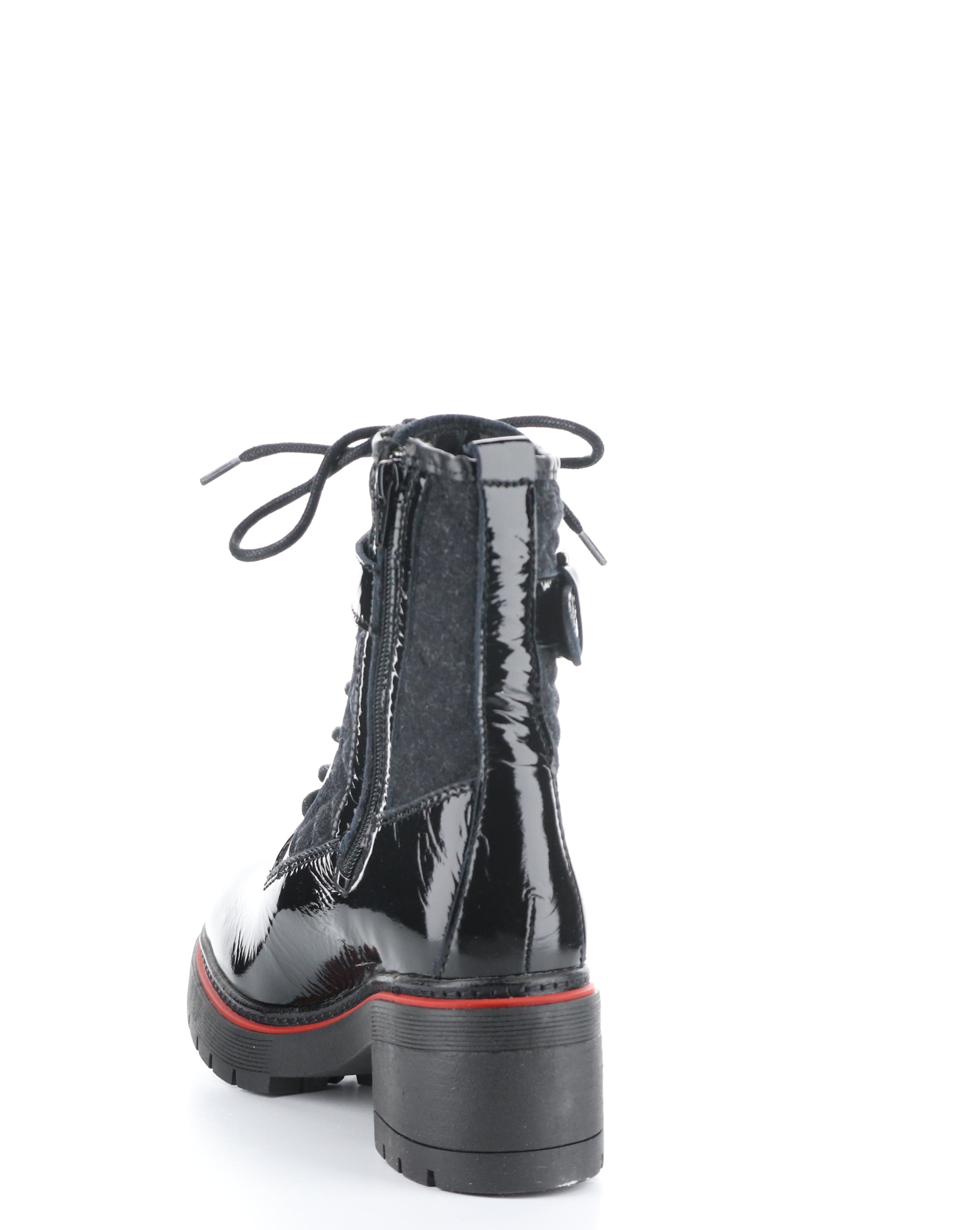 ZING BLACK Round Toe Boots